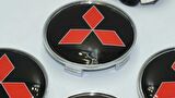 DK Tuning Mitsubishi Krom Kırmızı Jant Göbeği Kapak Seti 68mm