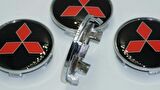 DK Tuning Mitsubishi Krom Kırmızı Jant Göbeği Kapak Seti 68mm