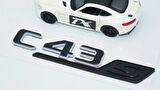 DK Tuning C 43S Bagaj Gri Siyah ABS Yazı Logo Benz İle Uyumlu