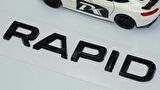 DK Tuning Skoda Rapİd Siyah ABS 3M 3D Bagaj Yazı Logo