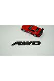 DK AWD All Wheel Drive Bagaj Siyah Metal 3M 3D Yazı Logo