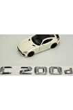 Mercedes Benz C200d Bagaj Krom Metal 3m 3d Yazı Logo