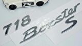 DK Tuning Porsche 718 Boxster S Bagaj 3M 3D ABS Yazı Logo Amblem Seti