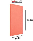 60X120Cm - Akusti̇K Kumaş Kapli Panel Somon Pembe