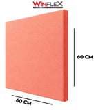 60X60Cm - Akusti̇K Kumaş Kapli Panel Somon Pembe