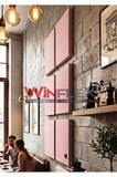 60X60Cm - Akusti̇K Kumaş Kapli Panel Pembe