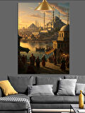 İstanbul Cami Manzarası Dekoratif Kanvas - Mdf Ahşap Tablo