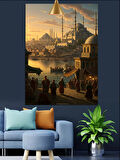 İstanbul Cami Manzarası Dekoratif Kanvas - Mdf Ahşap Tablo