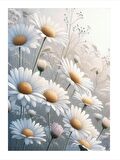 Ay Çiçekleri Tasarım Ahşap Tablo 18cm X 27cm