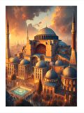 Tarihi Cami Tasarım Ahşap Tablo 18cm X 27cm
