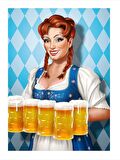 Retro Bira Servisi Desenli Mdf Tablo 50cmX 70cm