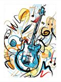 Bas Gitar Mdf Tablo 18cm X 27cm