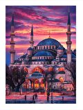 Tarihi Cami Model Ahşap Tablo 50cmX 70cm