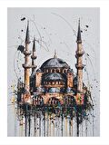 Kuru Kalem Ayasofya Camii Art Mdf Poster 50cmX 70cm