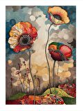 Renkli Çiçekler Art Mdf Tablo 25cmX 35cm