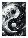 Ying Yang Denge Desenli Mdf Tablo 35cm X50cm