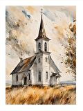 Kilise Model Mdf tablo 18cm X 27cm