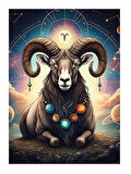Koç Burcu Ve Kozmik Enerji Tasarım Mdf Tablo