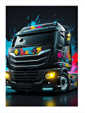 Neon Tır Sanatı Hediyelik Mdf Tablo