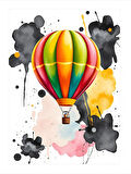 Sıcak Hava Balonu Ve Renkler Tasarım Mdf Tablo