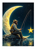 Balık Tutan Yıldız Avcısı Mdf poster