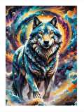 Renkli Kurt Figürü Dekoratif Mdf Tablo