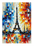 Parlak Eyfel Sanatı Dekoratif ahşap Tablo