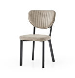 Koza Bank Yemek Masası Takımı – 80×120 cm Gri Mermer, 2 Antrasit Bank, 2 Sandalyeli