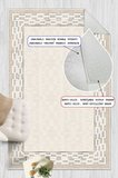 Çerçeveli Modern Kaymaz Taban Makinede Yıkanabilir Halı Oturma Odası Salon Halı Koridor Halı