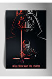 Metal Baskı Parlak Duvar Tablosu - Star Wars Darth Vader