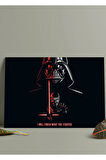 Metal Baskı Parlak Duvar Tablosu - Star Wars Darth Vader
