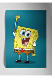 Metal Baskı Parlak Duvar Tablosu - SüngerBob - SpongeBob