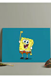 Metal Baskı Parlak Duvar Tablosu - SüngerBob - SpongeBob