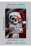 Happy New Year, Mutlu Yıllar Kurukafa Noel - Metal Tablo