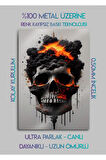 Fire Skull - Yanan Kurukafa - Metal Tablo