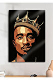 2Pac Shakur Rap - Parlak Metal Baskı Tablo