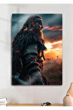 Ragnar Lodbrok, Vikings - Parlak Metal Baskı Tablo