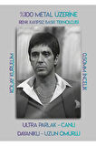 Scarface, Yaralı Yüz, Al Pacino - Metal Baskı Parlak Tablo