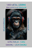 Maymun Stilist Monkey - Dekoratif Metal Tablo