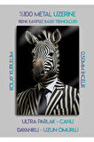 Takım Elbiseli Zebra, Çizgili - Sanatsal Metal Hayvan Tablosu