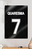 Ricardo Quaresma 7 Numara - Metal Parlak Dekoratif Sporcu Duvar Tablosu