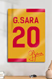 Metal Baskı - İmzalı G.Sara, Sarı Kırmızı Taraftar, Dekoratif Tablo