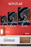 Metal Baskı - Luxury Panter Pırlanta 3D Görünüm, Dekoratif Duvar Tablosu