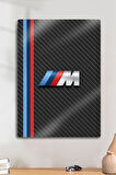 Metal 3D Baskı - M Performance, Carbon Temalı, BMW Dekoratif Tablo