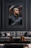 Metal Baskı - İmzalı Victor Osimhen, Taraftar Futbol Poster, Dekoratif Tablo