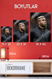 Metal Baskı - İmzalı Victor Osimhen, Taraftar Futbol Poster, Dekoratif Tablo