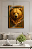 3D Kabartma Metal Baskı - Ayı Bear Figürlü Dekoratif Tablo, Sanat, Ev Dekorasyon