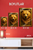 3D Kabartma Metal Baskı - Ayı Bear Figürlü Dekoratif Tablo, Sanat, Ev Dekorasyon