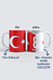 Türkiye Milli Takımlar, Futbol Temalı, İsim Numara Kişiselleştirilebilir, Porselen Kupa Bardak