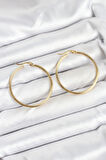 316L Çelik Gold Renk 35 mm Halka Kadın Küpe - TJ-BKP11226